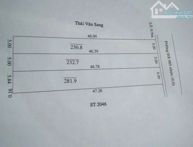 Bán Đất .Đường Dx05 Phú Mỹ bình dương 230m2