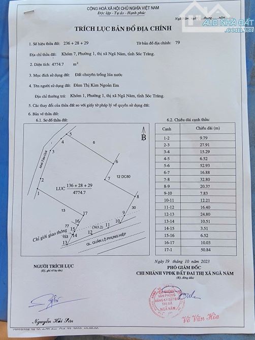 ĐẤT GÓC 3 MẶT TIỀN QUẢNG LỘ PHỤNG HIỆP CẶP BÊN BỆNH VIỆN HOÀNG TUẤN NGÃ 5