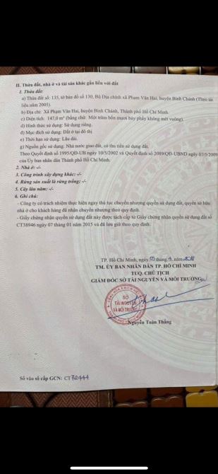 bán gấp nền đất 6m ngang KDC phạm văn hai tân vĩnh lộc