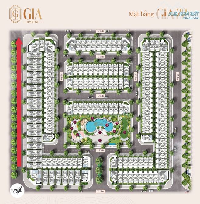 Biệt thự Ciputra giá cực rẻ: Kita BT2D 147 m2, trục chính, lãi ngay 14 tỷ