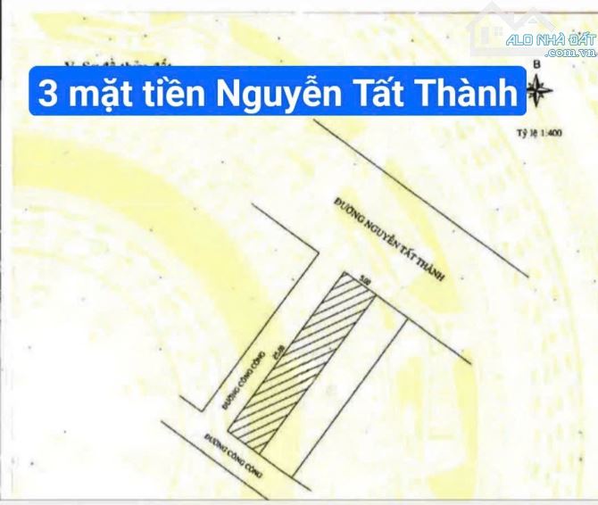 🔥 Hàng Hiếm , 3 mặt tiền đường Nguyễn Tất Thành . View biển , xây cao tầng