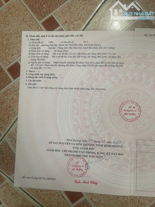 Mặt tiền Dx043 Phú Mỹ, dt 10x24(132tc) giá 6tỷ - 2