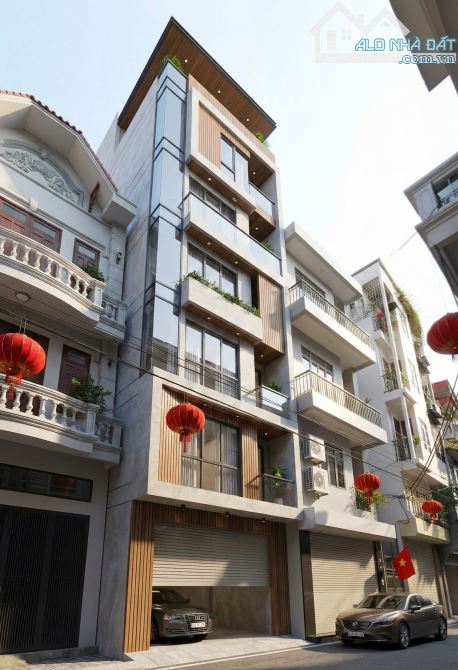 NGÃ TƯ SỞ - MẶT NGÕ KINH DOANH - 50M2 - 7 TẦNG THANG MÁY - GARA Ô TÔ