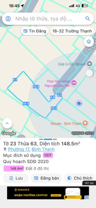 BÁN NHÀ HXH NGUYỄN CỬU VÂN, P17. BÌNH THẠNH. DT 5x20m, NH 9m, DTKV 151m2, CN 134m2 - 16 tỷ 3