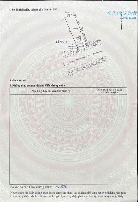 BÁN NHÀ ĐẤT MẶT TIỀN LÝ THƯỜNG KIỆT– HÓC MÔN - 9X30M - 4