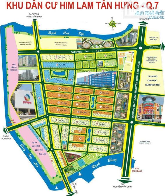 Chuyên bán đất diện tích 10x20m, 7,5x20m, 5x20m - giá 22 tỷ, Him Lam Kênh Tẻ Q.7 - 4