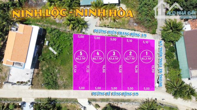 CHÍNH CHỦ GỬI BÁN 5 LÔ ĐẤT ĐẸP NHẤT NINH LỘC, NINH HÒA🏡