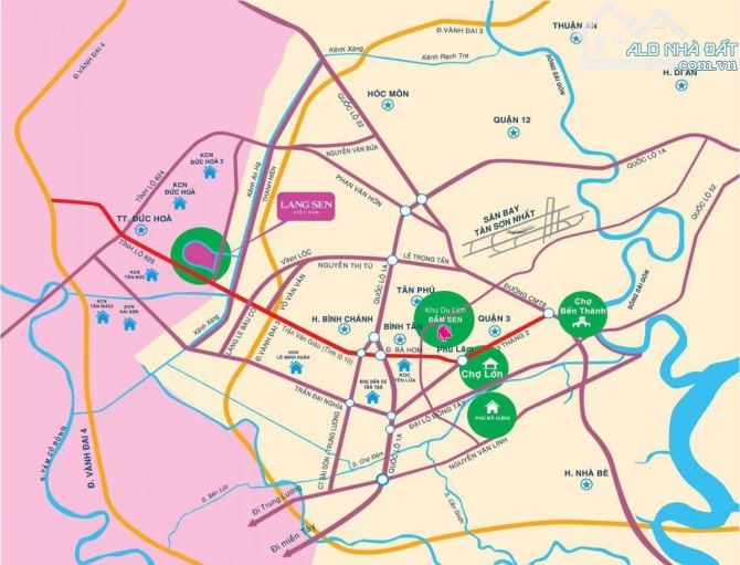 Lô góc 109m2 trung tâm KDC Làng Sen, Đức Hòa - Sổ hồng riêng - nhỉnh 2 tỷ - 1