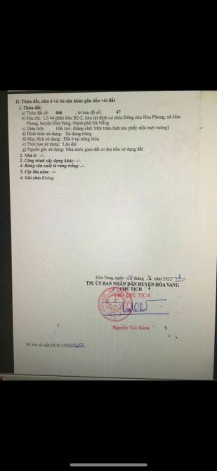 📌📌📌LÀM VIỆC TRỰC TIẾP GIÁ TỐT !!! Bán đất Túy Loan 1, xã Hòa Phong - 1