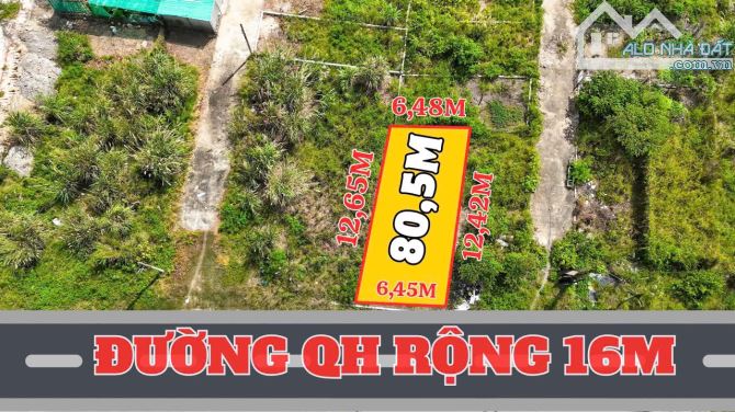 Bán lô đất sát KĐT Phú Ân Nam 2 - Diên An  * Diện tích 80,5m2 ngang 6m45 * Đường trước đất - 2