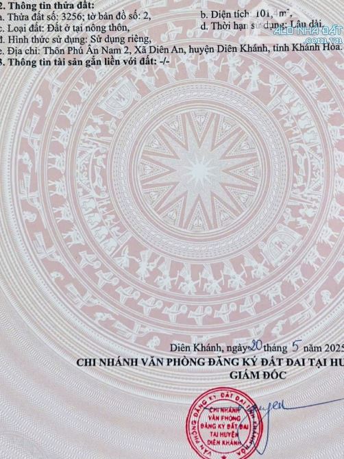 Bán đất Diên An - Phú Ân Nam 2 Đường Nhựa Rộng 20m, gần đường 23/10 - 5