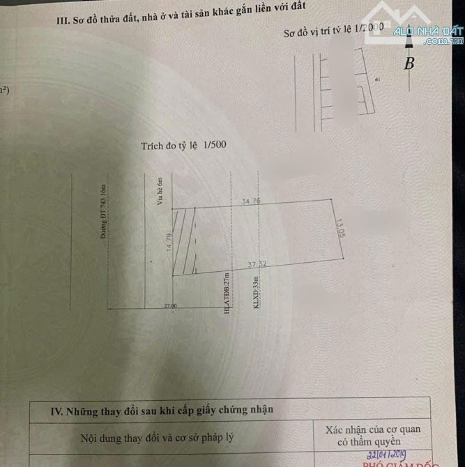 Bán đất 14.8x37.3m, mặt tiền đường ĐT.743 p.An Phú gần VSIP1 - 1