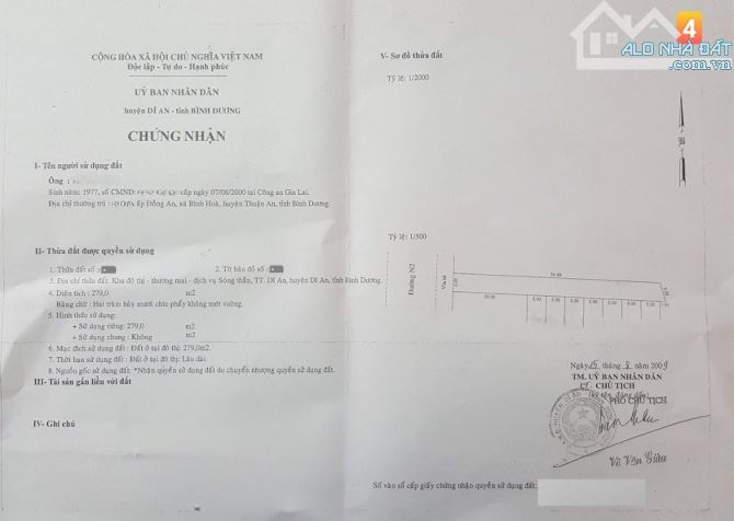 Bán đất 20x53m, mặt tiền KD đường N2 KDC Sóng Thần B p. Dĩ An kế Vincom 550 - 6