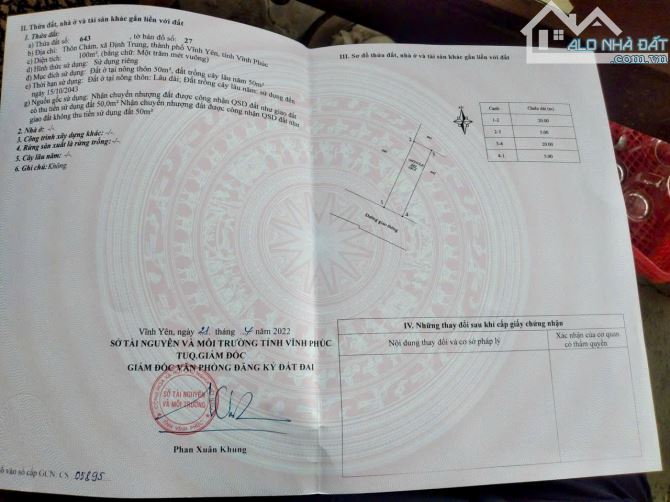 Bán lô đất trục chính xóm Chám, Định trung, Vĩnh yên, Vĩnh Phúc - 3