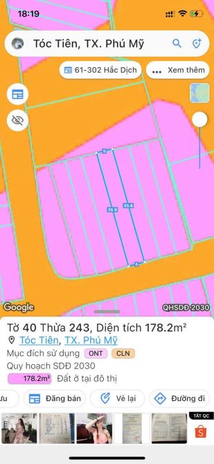 1.7 hạ 1.220 đường nhựa bên hông Chợ Tóc Tiên HCM ( BRVT củ)