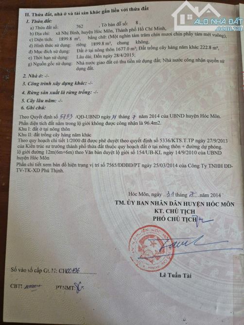 🍺 ĐẤT 1/ NHỊ BÌNH 2 – GẦN 1.700M² THỔ – ĐƯỜNG NHỰA TỚI ĐẤT! - 2