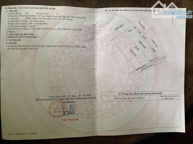 Bán lô đất view lúa cực đẹp hàng hiếm tại Cẩm Thanh, Hội An.