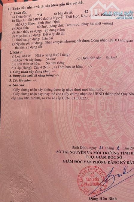 Bán nhà câls 4 hẻn 548/ nguyễn thái học , hẻm rộng 4m dt 80m2 giá 3ty690