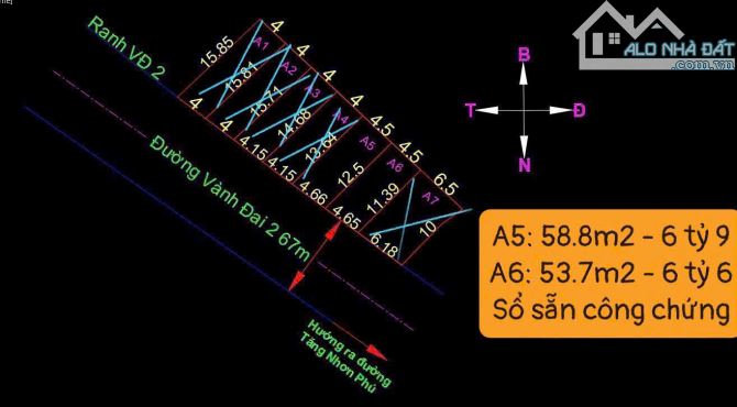 Nền thổ cư mặt tiền đường Vành Đai 2 - Phước long b Q9 Gía chỉ 6,9 tỷ - 1