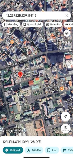 BÁN LÔ ĐẤT HẺM ĐƯỜNG NGUYỄN THỊ MINH KHAI, P NHA TRANG GIÁ 9,922 TỶ - 2