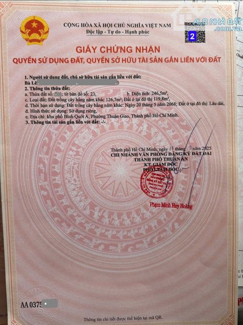 Bán đất 10.2x25m, mặt tiền Bình Chuẩn 17 p. Thuận Giao gần chợ - 4