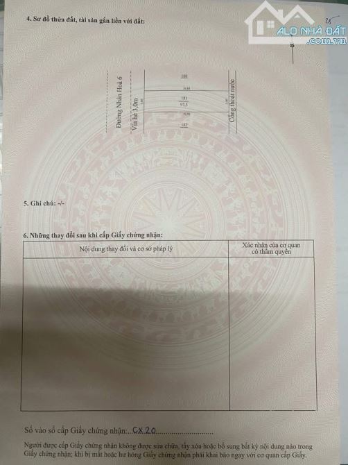 Cần bán Đất Nhân Hoà 6 vị trí sát góc ngã 4, đối diện chợ MIẾU BÔNG. Diện tích: 97,5m2 - 1