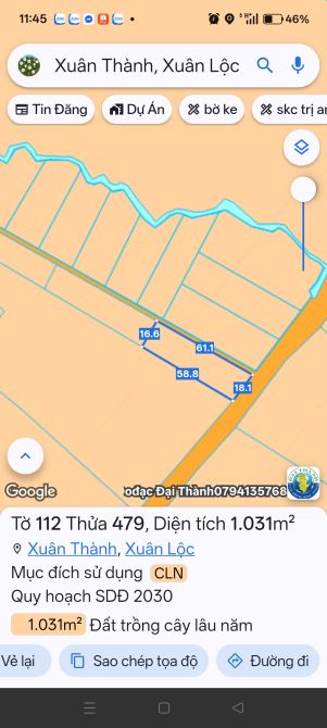 ✓Du Án dành cho nhà đầu tư. G.ía 3xx/sao..đến 6xx/sào Có tách bán lẻ từng sào . Ai mua hết - 18