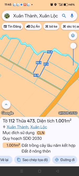 ✓Du Án dành cho nhà đầu tư. G.ía 3xx/sao..đến 6xx/sào Có tách bán lẻ từng sào . Ai mua hết - 20