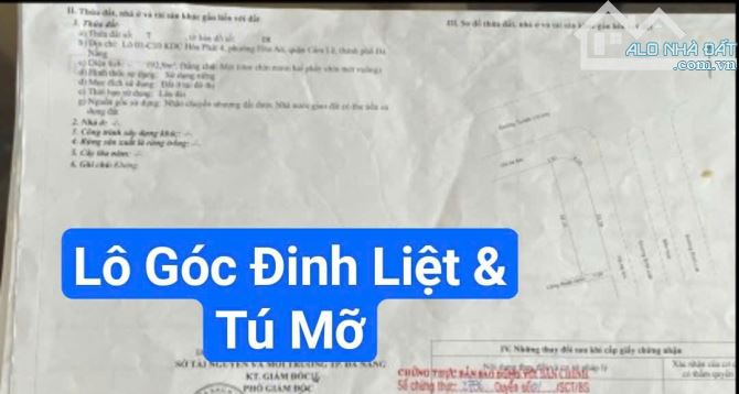 Góc 2 mặt tiền Đinh Liệt Tú & Mỡ sau Lưng Bến Xe. S= 332m2 Giá: 22 tỷ
