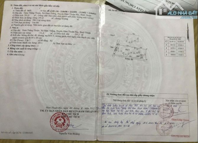 Bán nhà biệt thự đường 4m ngay quốc lộ 1a phường hàm thắng