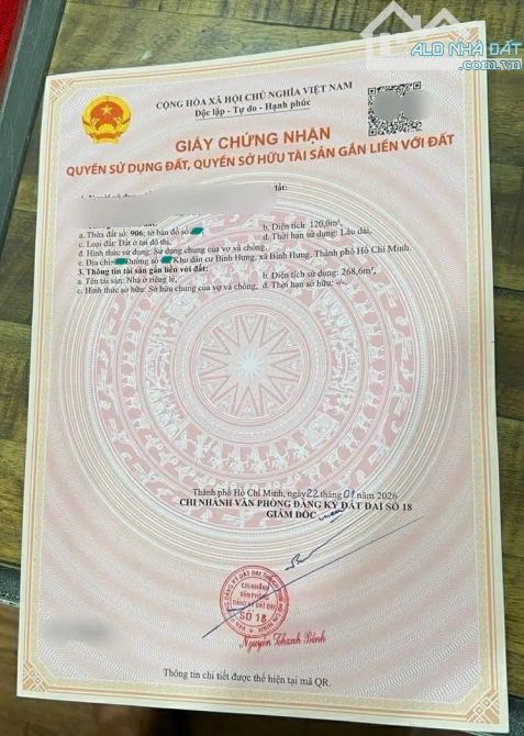 NHÀ BÁN KDC BH 13T5 TL - MẶT TIỀN ĐƯỜNG NHỰA 12m - 6 x 20 - Trệt 2 lầu BTCT - 6PN 6WC.