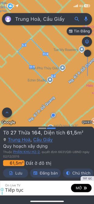 BÁN NHÀ PHÂN LÔ PHỐ ĐỖ QUANG – KĐT TRUNG HÒA NHÂN CHÍNH –Ô TÔ TRÁNH+KD, 60M2+6T+MT5,2M