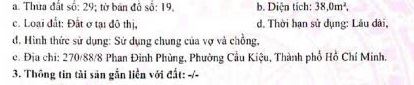 Lô đất 3.8x11m 270/88/8 Phan Đình Phùng 5.6 tỷ