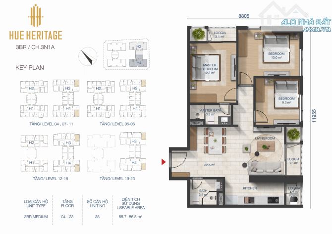 Chỉ còn 2 căn góc 3PN tầng cao view thoáng. Nhanh tay sở hữu ạ - 3
