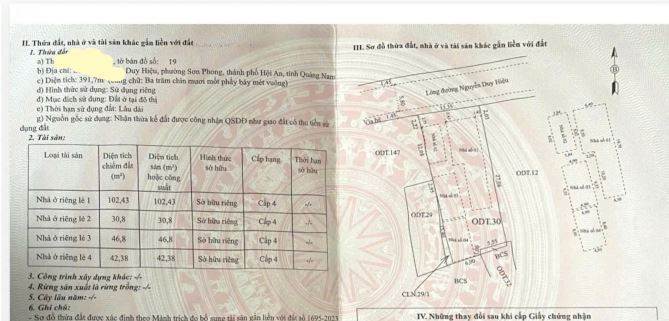 Bán nhà phố cổ Nguyễn Duy Hiệu ,Hội An ,400m2