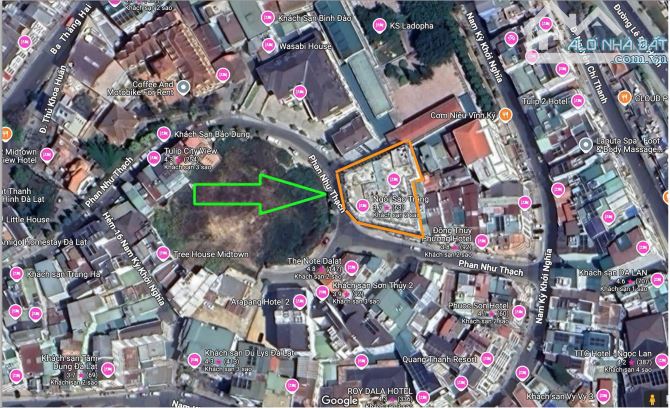 Bán Khách sạn VIP Trung Tâm Thành Phố Đà Lạt. Góc 2 Mặt tiền Phan Như Thạch - Nam Kỳ KN - 2