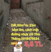 BÁN LÔ ĐẤT ĐƯỜNG LÊ TRỌNG TẤN P. BÌNH HƯNG HÒA 92M² -  4X23m, GIÁ 5,8 tỷ CÒN TL