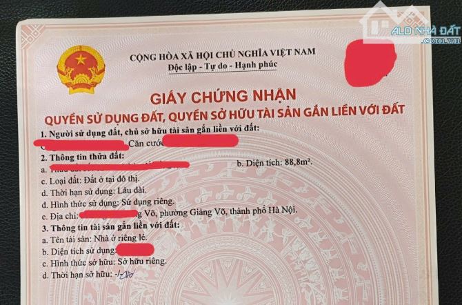 Chính chủ bán gấp nhà 5 tầng vuông đẹp Giảng Võ, giá rẻ 156tr/m2