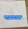 Mặt tiền đường 15m Kinh Dương Vương cạnh  ngã tư Phùng Hưng. S= 100m2 (5x20) Giá: 8.88 tỷ