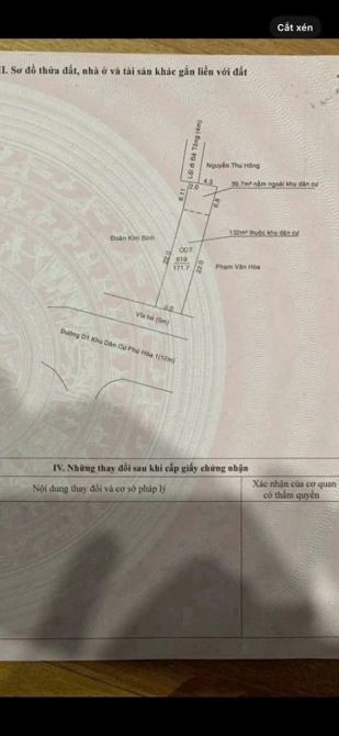ĐẤT MẶT TIỀN D1 KDC PHÚ HOÀ 1 – P. PHÚ HOÀ 📏 6x29m = 171m² – thổ cư 100% - 4