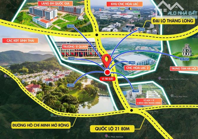 BÁN ĐẤT THỔ CƯ PHÚ CÁT, HÒA LẠC, 100M2, Ô TÔ TRÁNH, 3.8 TỶ - 3