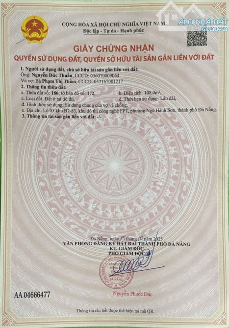 chính chủ bán lô 2 mặt tiền FPT. 108m. sát  vị trí kinh doanh giá rẻ nhất khu vực - 2