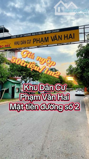 Bán đất rẻ mặt tiền đường Số 2 khu dân cư Phạm Văn Hai giao đường Võ Văn Vân