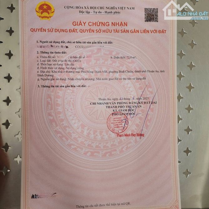 3,7Tỷ TL🔥Bán đất 72m2 đường Trục Chính KDC Phú Hồng Thịnh 8, P.Bình Chuẩn, Tp.Thuận An - 5