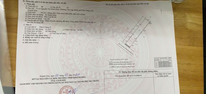 Bán Đất Hẻm Nguyễn Thị Minh Khai Tân Lập Nha Trang Cách Biển 700m