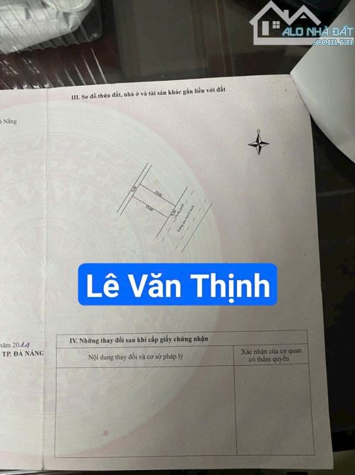 Mặt tiền đường 5m5 Lê Văn Thịnh. Cách biển 50m S= 75m2 ( 5x15) Đông Nam  Giá: 5.8 tỷ