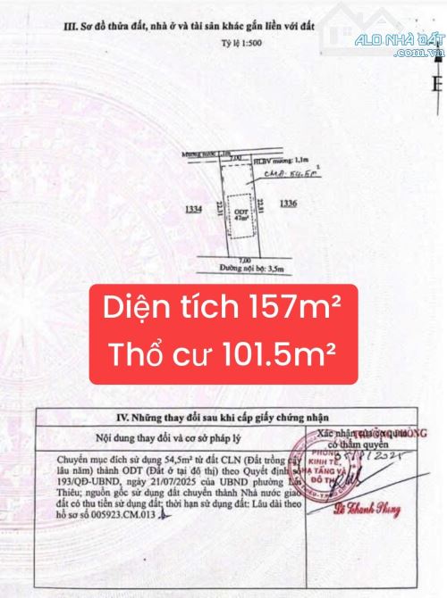 Đất Lái Thiêu Ngang 7m Diện Tích 157m²  Sổ Hồng Riêng, Bao Sang Tên! - 2
