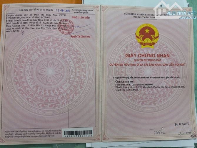 BÁN GẤP MẶT TIỀN đường 24A, ấp Bình Tiên 1, Đức Hoà Hạ, Đức Hoà, Long An - Giá chỉ 5 TỶ ⚡ - 3