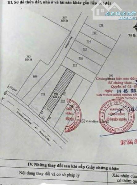 Bán đất 148m2 đường Tố Hữu, Langbiang, Đà Lạt, 3,9 tỷ 2