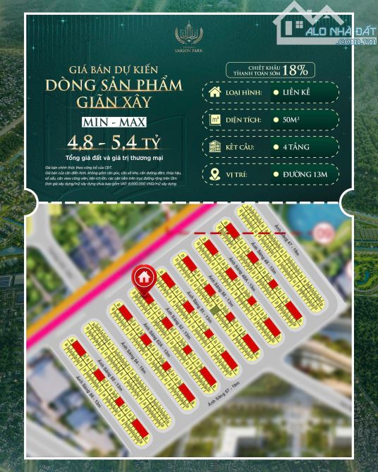 🏗️1 nhà liền kề giản xây sau 18 tháng sẽ xây dựng, Ngang 5x10 = 50trệt 3 lầu phòng khác - 3